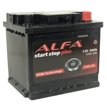 ALFA AGM  50Ah 570A Обратная (R+)