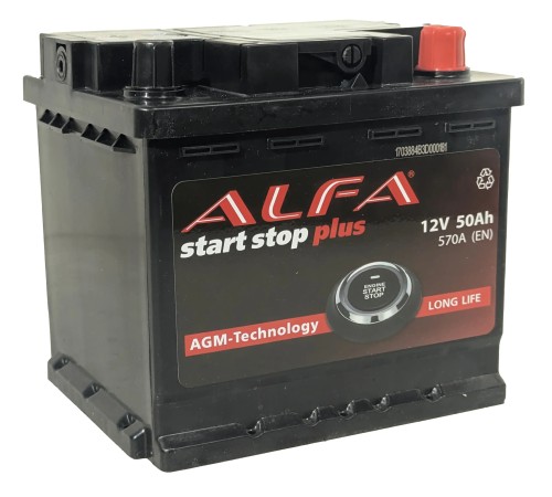 ALFA AGM  50Ah 570A Обратная (R+)