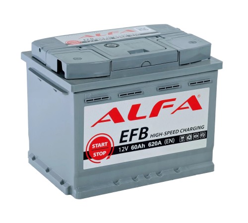 ALFA EFB  60Ah 620A Обратная (R+)