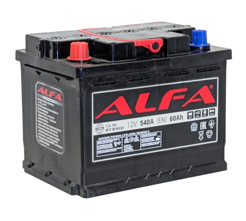ALFA HYBRID  60Ah 540A Прямая (L+)