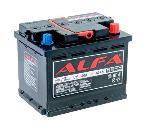 ALFA HYBRID  60Ah 540A Обратная (R+)