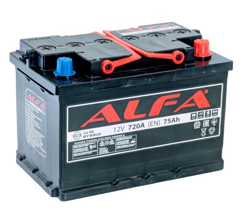 ALFA HYBRID  75Ah 720A Обратная (R+)
