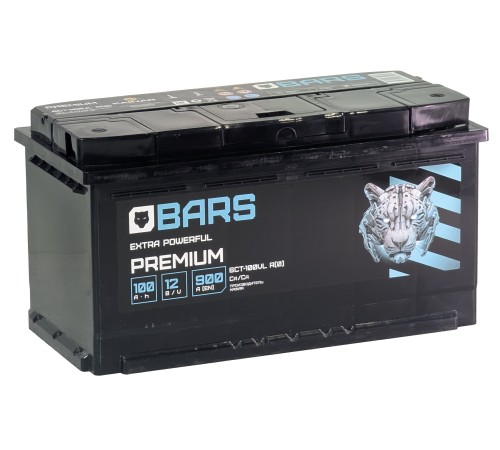Bars PREMIUM  100Ah 900A Обратная (R+)