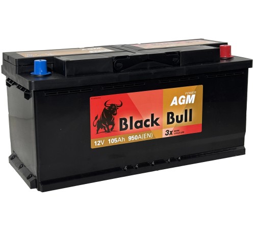 BLACK BULL AGM 105Ah 950A Обратная (R+)