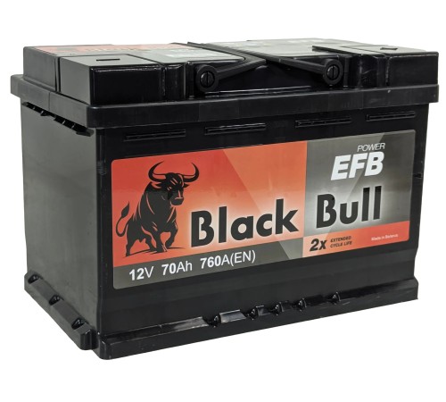 BLACK BULL EFB  70Ah 760A Обратная (R+)