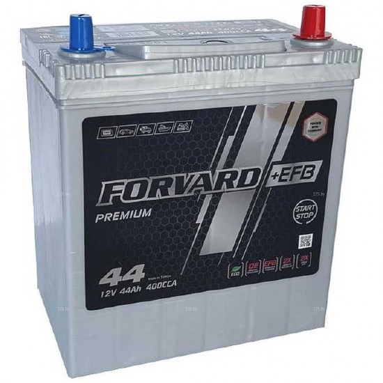 Аккумулятор FORVARD EFB ASIA-44 B19 44Ah/400 Обратная R+ 187x129x220