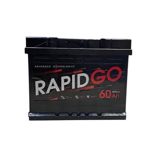 Аккумулятор RAPID 60 Аh Rapid Go R+ 60Ah/510 Обратная R+ 242x175x190
