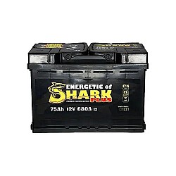 Аккумулятор SHARK 75 Ah R+ Energetic of Shark Plus 75Ah/680 Обратная R+ 278x175x190