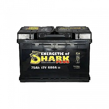 Аккумулятор SHARK 75 Ah R+ Energetic of Shark Plus 75Ah/680 Обратная R+ 278x175x190