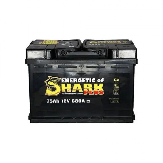 Аккумулятор SHARK 75 Ah R+ Energetic of Shark Plus 75Ah/680 Обратная R+ 278x175x190