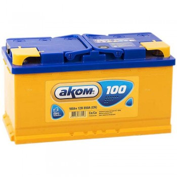 Аккумулятор АКОМ 6СТ-100 Евро 100Ah/920 Обратная R+ 353x175x190