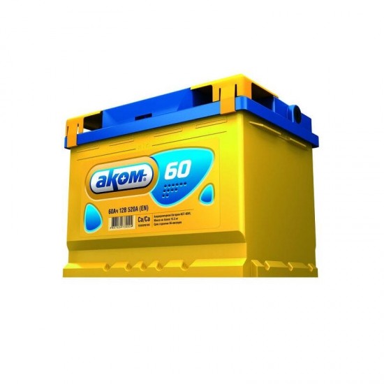 Аккумулятор АКОМ 6СТ-60 60Ah/540 Прямая L+ 245x177x190