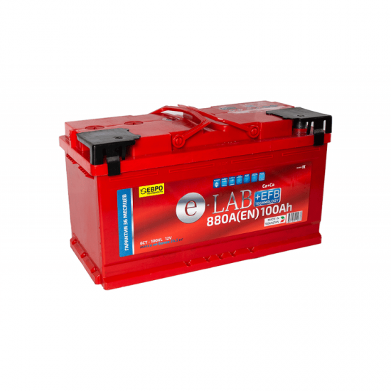 Аккумулятор ELAB 6СТ-100 +EFB 100Ah/880 Обратная R+ 353x175x190