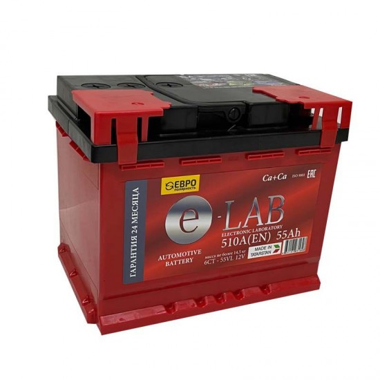 Аккумулятор ELAB 6СТ-55 55Ah/510 Обратная R+ 242x175x190