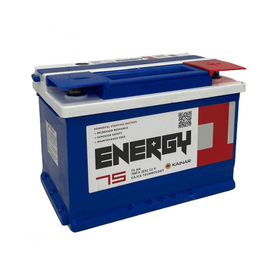 Аккумулятор ENERGY 6СТ-75 75Ah/700 Обратная R+ 278x175x190