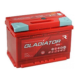 Аккумулятор GLADIATOR 6СТ-77 EFB 77Ah/770 Обратная R+ 278x175x190