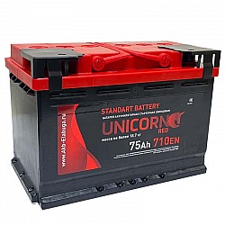 Аккумулятор UNICORN 6СТ-75 RED 75Ah/710 Обратная R+ 278x175x190