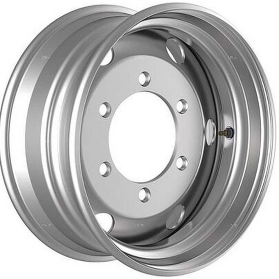 Колесный диск Jantsa 675100 6,75x17,5 6x205 D161 ET145 креп.конус внутр. вент. Серебристый грузовой