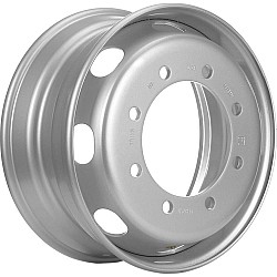 Колесный диск JC wheel 7,50x19,5 8x275 D221 ET156 креп.плоский 26мм. внутр. вент. Серебристый грузовой