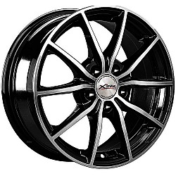 Диск X-trike X-111М Полностью черный полированный 6,5 х 15 PCD 5/100 ET38 DIA57,1