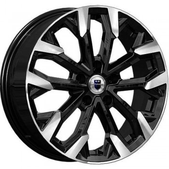 Диск K&K Морейн Чёрный глянцевый с полированной лицевой частью 6,5 х 17 PCD 5/108 ET43 DIA65,1