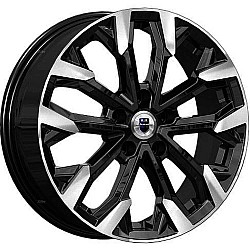 Диск K&K Морейн Чёрный глянцевый с полированной лицевой частью 6,5 х 17 PCD 5/114,3 ET37 DIA66,6