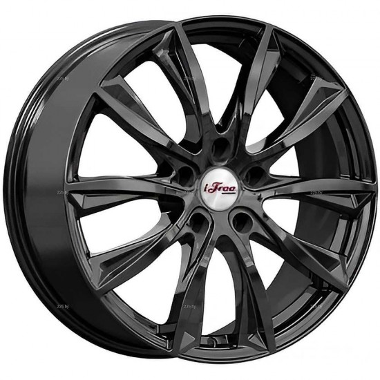 Диск iFree Кazaнтип Чёрный глянцевый с полированной лицевой частью 7,5 х 18 PCD 5/114,3 ET50 DIA67,1