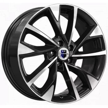 Диск K&K Роквуд Чёрный глянцевый с полированной лицевой частью 7 х 17 PCD 5/108 ET45 DIA63,35