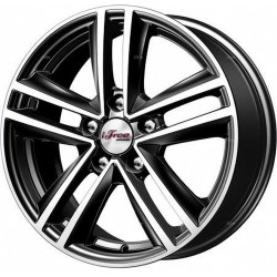 Диск iFree Катар Чёрный глянцевый с полированной лицевой частью 6,5 х 16 PCD 5/114,3 ET45 DIA67,1