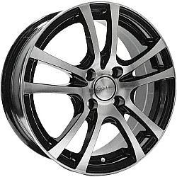 Диск Skad Дели Чёрный глянцевый с полированной лицевой частью 6 х 15 PCD 4/100 ET47 DIA60,1