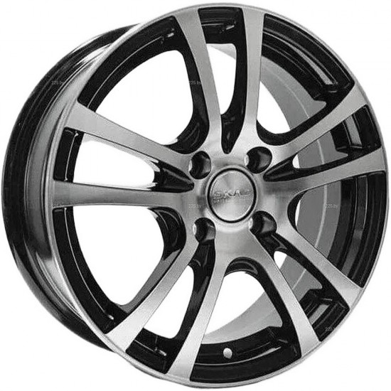 Диск Skad Дели Чёрный глянцевый с полированной лицевой частью 6 х 15 PCD 4/100 ET47 DIA60,1