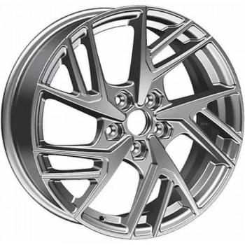 Диск KHOMEN KHW1708 (XCeed) Серебро с полировкой лицевой стороны 6,5 х 17 PCD 5/114,3 ET40 DIA67,1