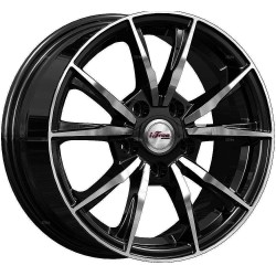 Диск iFree Сион Чёрный глянцевый с полированной лицевой частью 6,5 х 15 PCD 5/100 ET38 DIA57,1