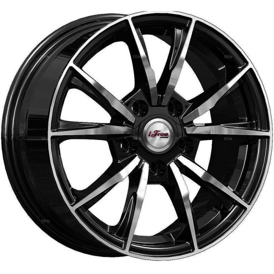 Диск iFree Сион Чёрный глянцевый с полированной лицевой частью 6,5 х 15 PCD 5/100 ET38 DIA57,1