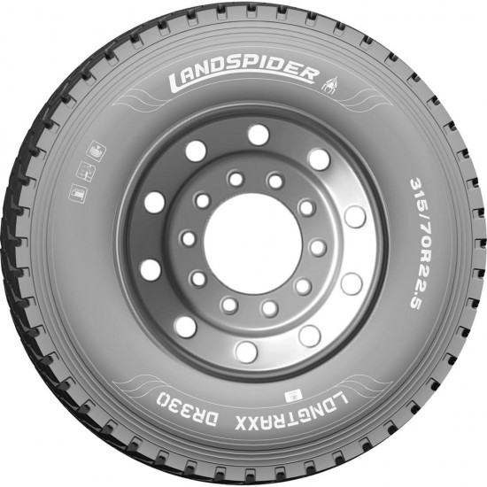 Шина Landspider Longtraxx DR330 TL 315/80R22.5 154/151 M грузовая
