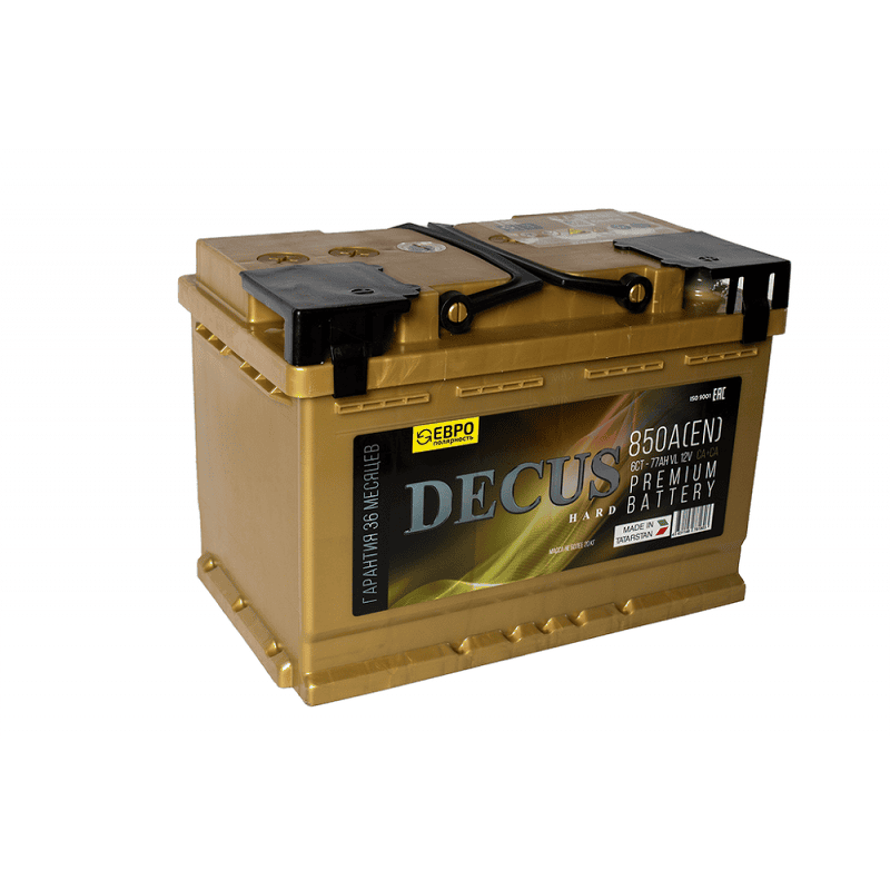 Аккумулятор DECUS 6СТ-77 GOLD 77Ah/850 Обратная R+ 278x175x190 Аккумулятор DECUS 6СТ-77 GOLD 77Ah/850 Обратная R+ 278x175x190