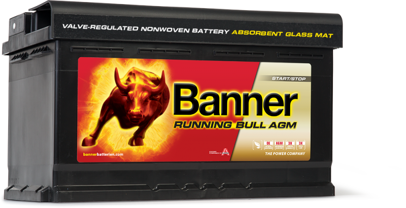 Banner Running Bull AGM 58001 80Ah/800 обратная ( -  + ) 315x175x190
