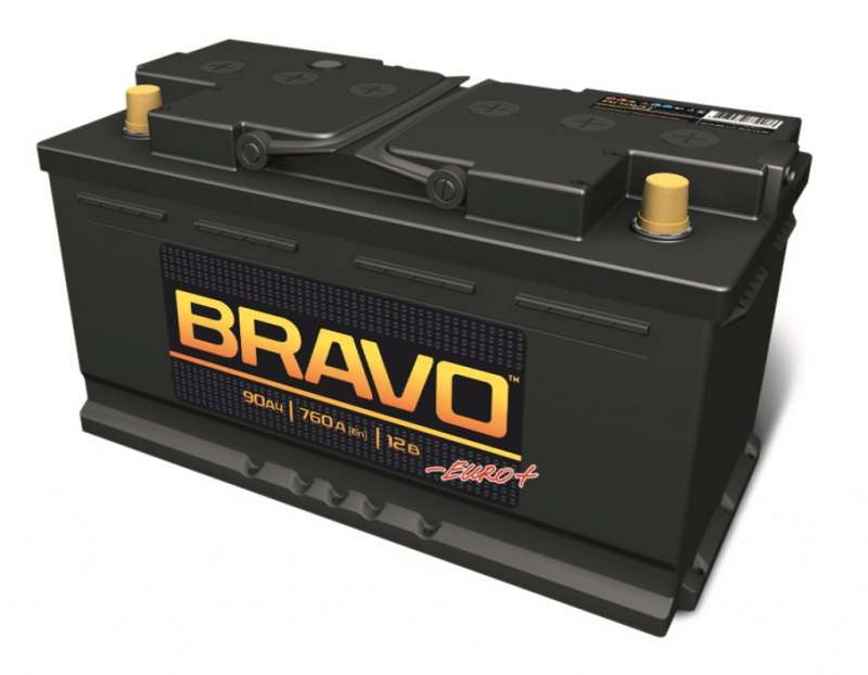 BRAVO 6СТ-90  Евро 90Ah/760 обратная ( -  + ) 355x177x190