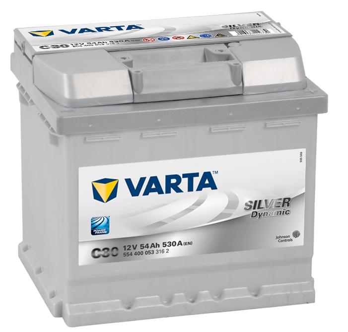 Varta Silver Dyn 554400 54Ah/530 обратная ( -  + ) 207x175x190