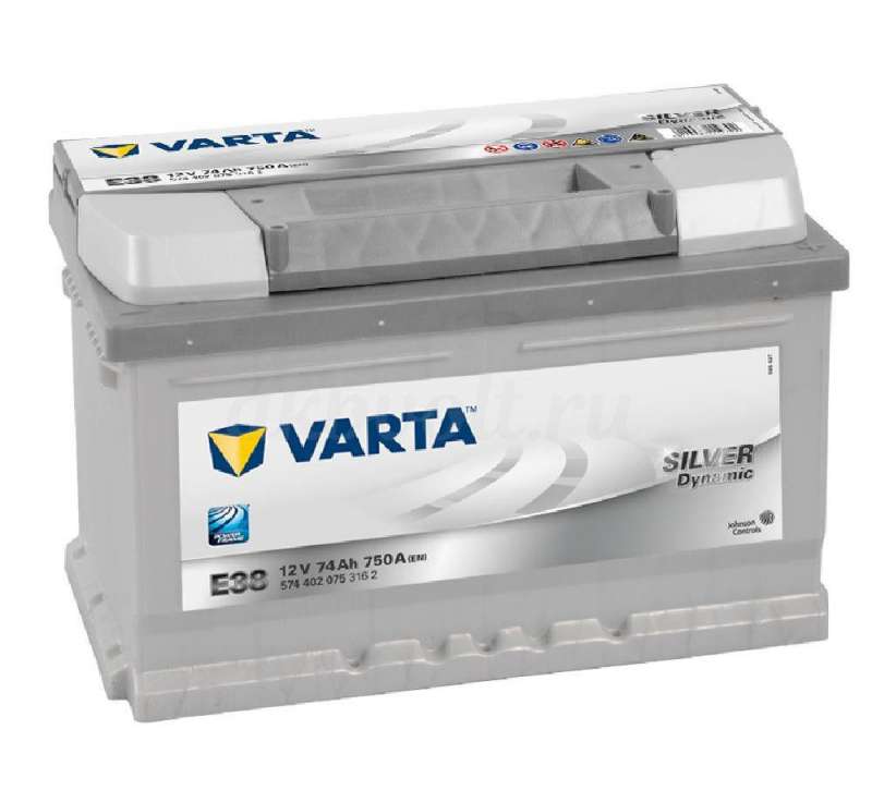 Varta Silver Dyn 574402 74Ah/750 обратная ( -  + ) 278x175x175