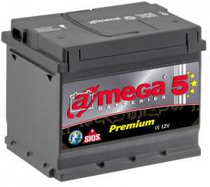 A-mega Premium (низкий) 63Ah/610 (- +) 242x175x175