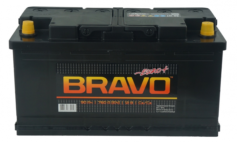 BRAVO 6СТ-90 90Ah/760 обратная ( +  - ) 355x177x190