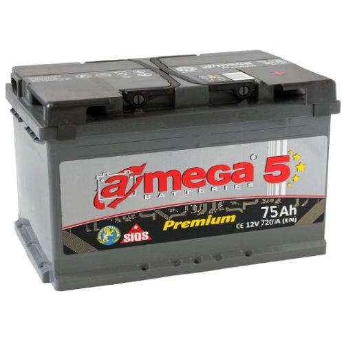 A-mega 6СТ-75 Premium низкий 75Ah/720 (- +) 278x175x175