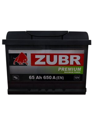 ZUBR 6СТ-65 PREMIUM низкий 65Ah/650 ( -  + ) 242x175x175