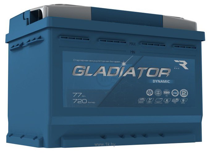 GLADIATOR 6СТ-77 Dynamic 77Ah/720 (- +) 278x175x190